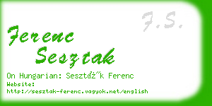 ferenc sesztak business card